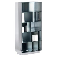 Glas Italia Obliquo Bookcase/Open Storage Unit - Mirrored Glass - Piero Lissoni