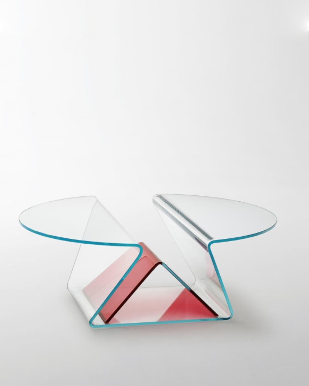 Glas Italia PLISSE' Niedriger Tisch in Extralight von Mario Bellini im Zustand „Neu“ im Angebot in Brooklyn, NY