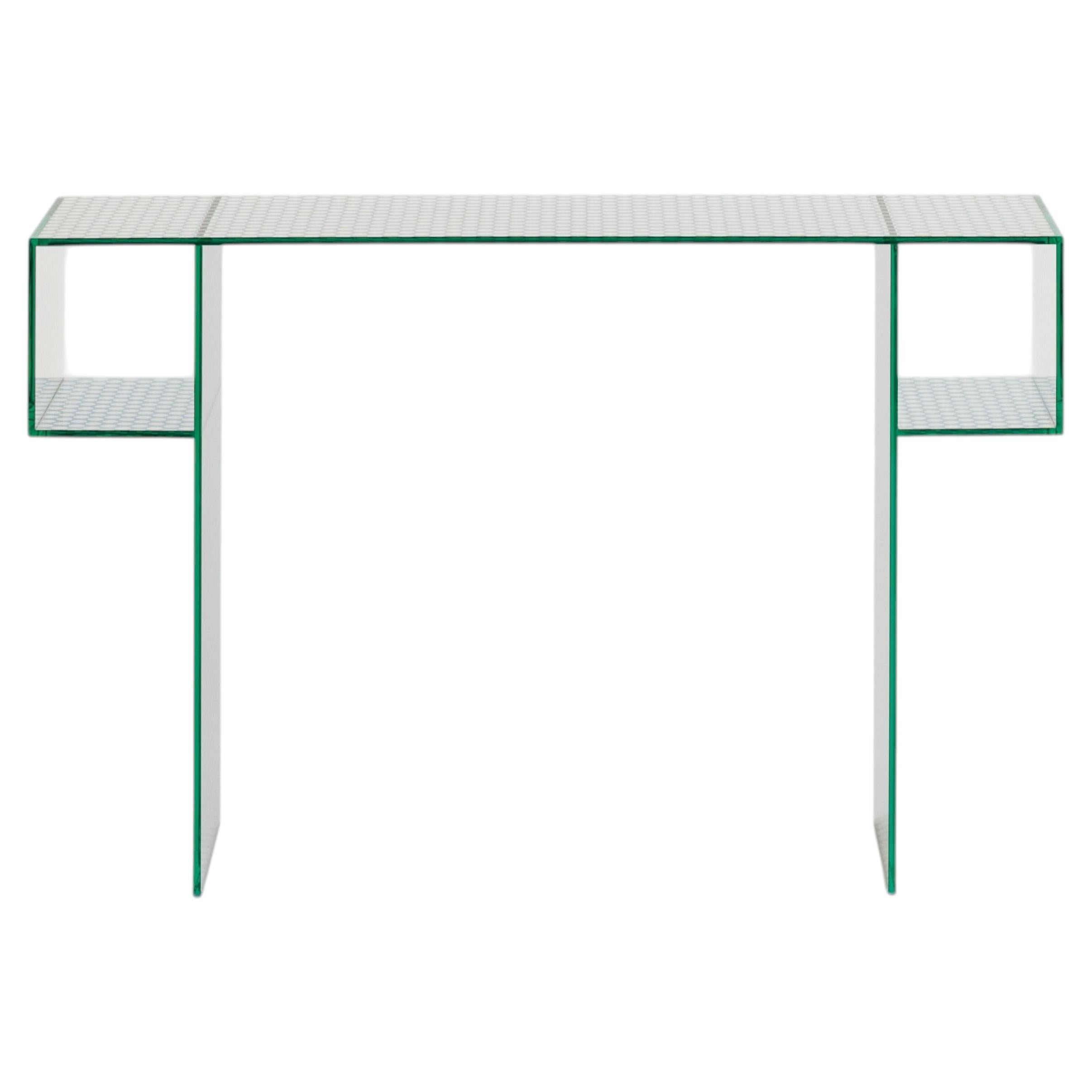 Glas Italia Robotin Rectangular Console in Mirrored Glass by Patricia Urquiola