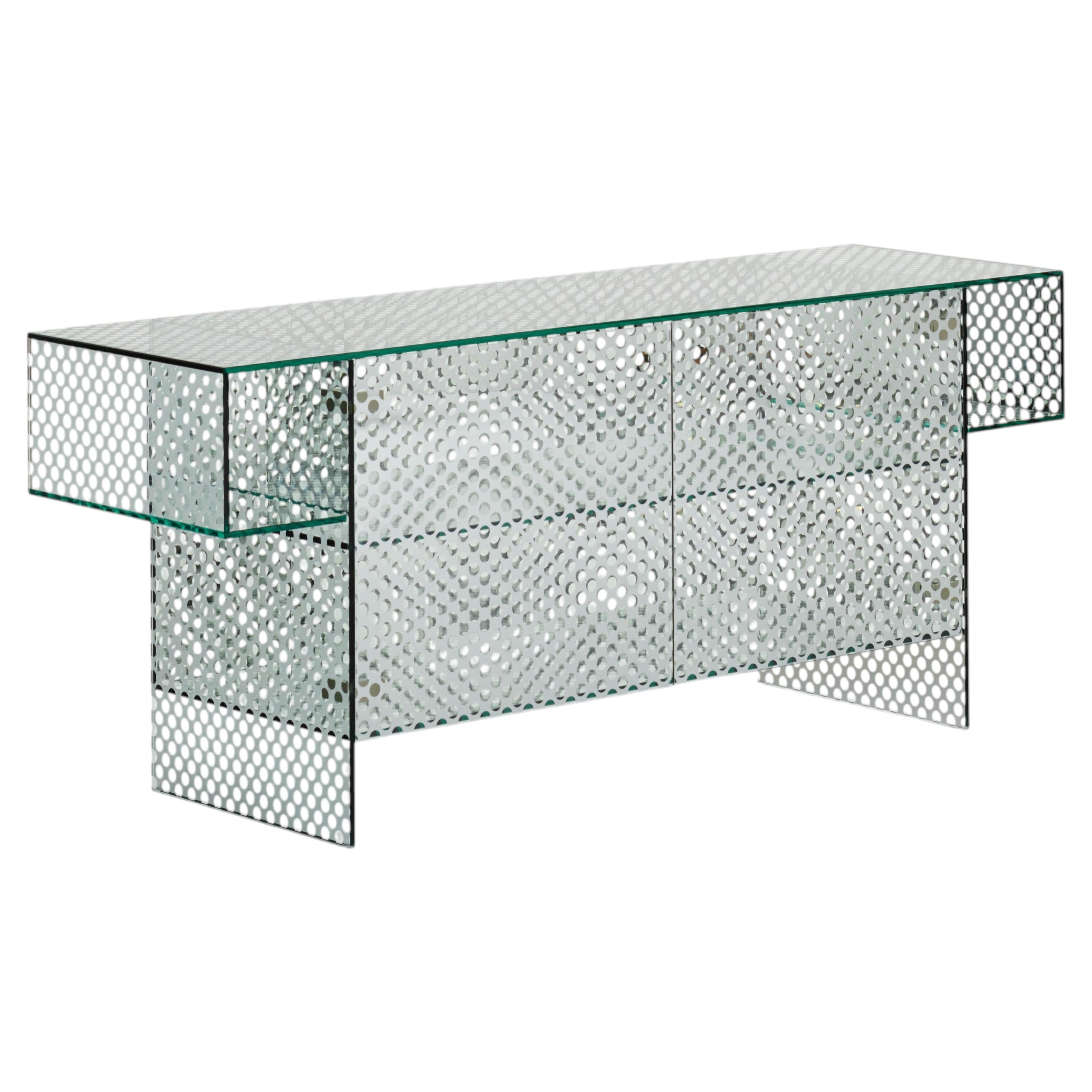 Glas Italia Robotin Sideboard in Mirrored Glass by Patricia Urquiola - Push-Pull