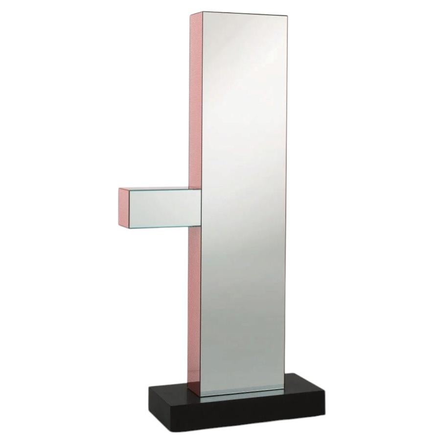 Glas Italia Shibam 1 Freestanding Mirror - Design Ettore Sottsass - Pink