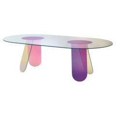 Glas Italia Shimmer Oval Table 240 cm (94.5 in) in Glass by Patricia Urquiola