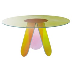 Glas Italia Shimmer Round Table Ø105cm (41.3 in) in Glass - Patricia Urquiola