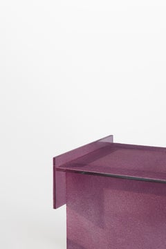 Glas Italia Simoon Coffee Table in Glass by Patricia Urquiola - Amethyst