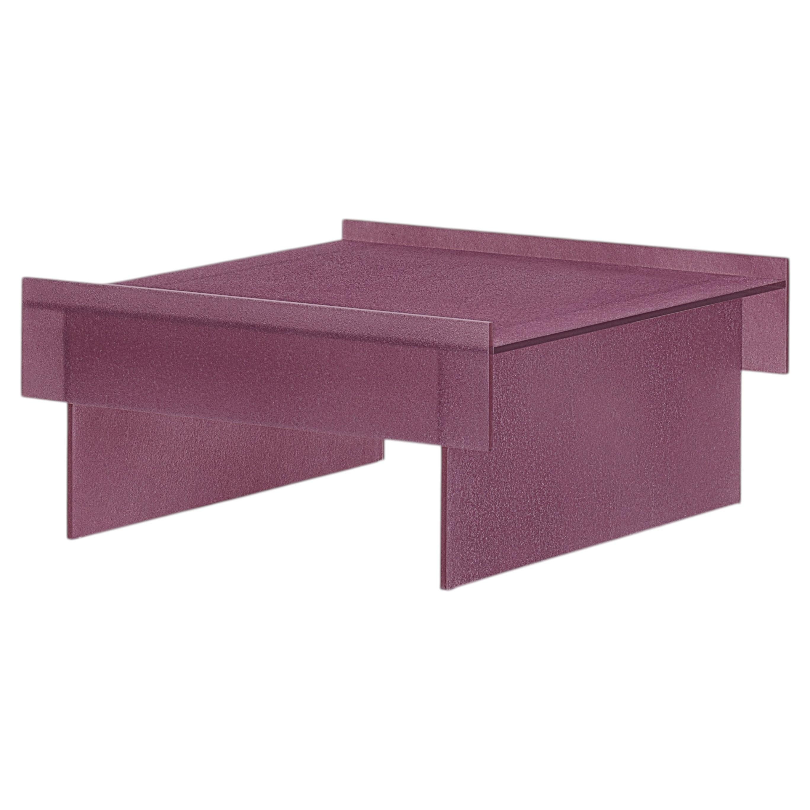 Glas Italia Simoon Coffee Table in Glass by Patricia Urquiola - Amethyst