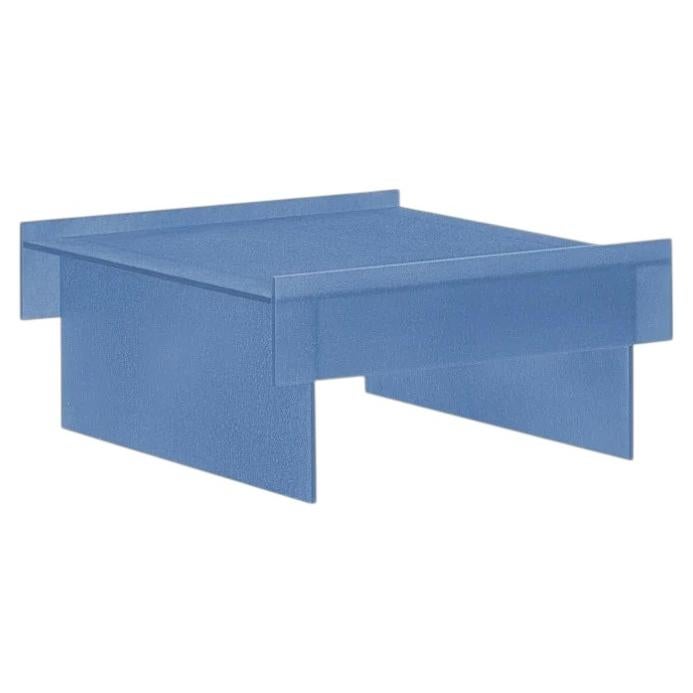 Glas Italia Simoon Coffee Table in Glass by Patricia Urquiola - Light Blue