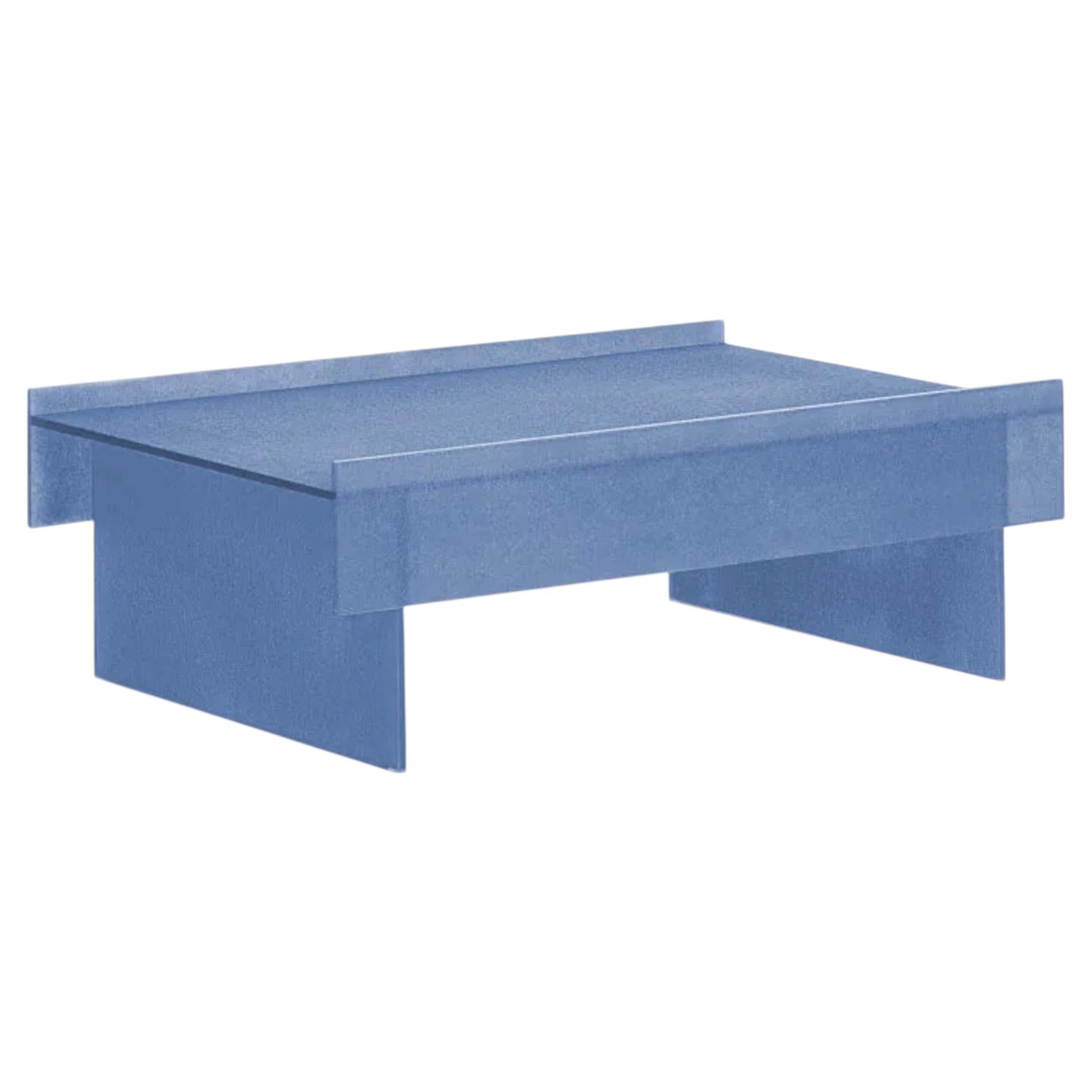 Glas Italia Simoon Coffee Table in Glass by Patricia Urquiola - Light Blue
