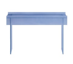 Glas Italia Simoon Rectangular Console in Glass by Patricia Urquiola Light Blue