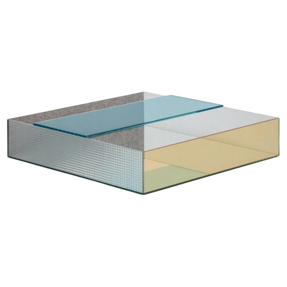Mesa baja cuadrada SPECTRUM de Glas Italia por Piero Lissoni