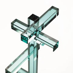 Glas Italia Telegraph Coat Stand - Glass & Raw Iron - design Piero Lissoni