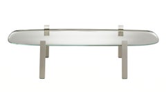 Glas Italia The 5 O'Clock Lie Low Table in Extra-Clear Glass by Philippe Starck