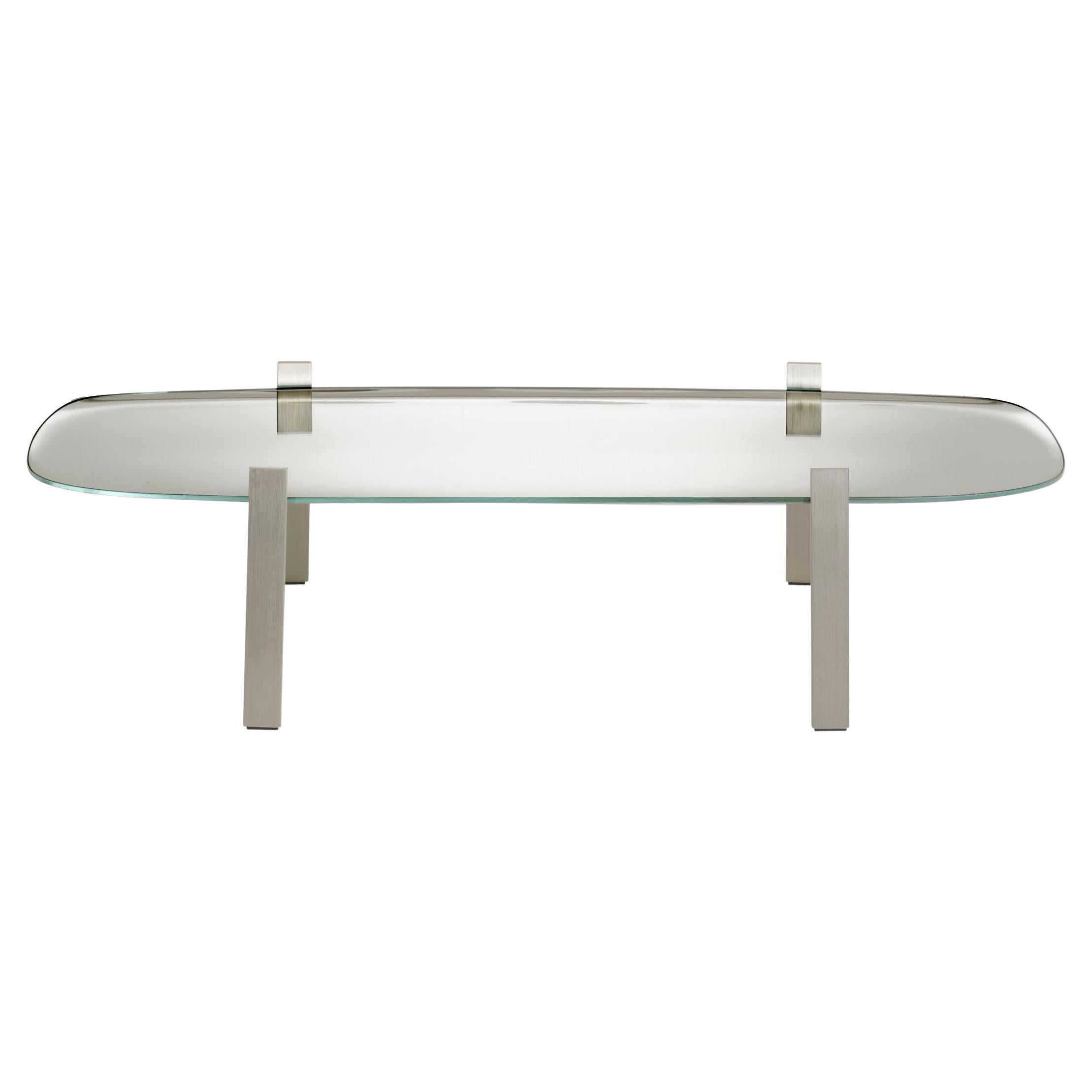 Glas Italia The 5 O'Clock Lie Low Table in Extra-Clear Glass by Philippe Starck For Sale