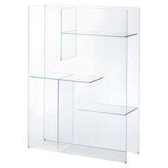 Glas Italia Transfix Freestanding Bookshelf - Glass design Marc Krusin & Oshiro