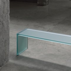 Glas Italia Triennale Bench W140cm(55.1in) Acid-Etched Glass - Michele De Lucchi