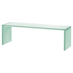 Glas Italia Triennale Bench W140cm(55.1in) Acid-Etched Glass - Michele De Lucchi