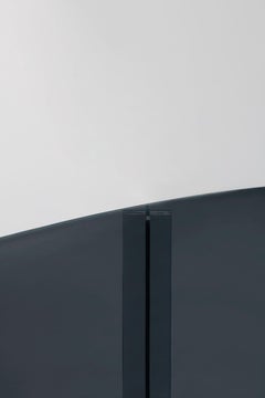 Glas Italia X-T Oval Table 260 cm (102.4 in) in Smoked Glass by Piero Lissoni