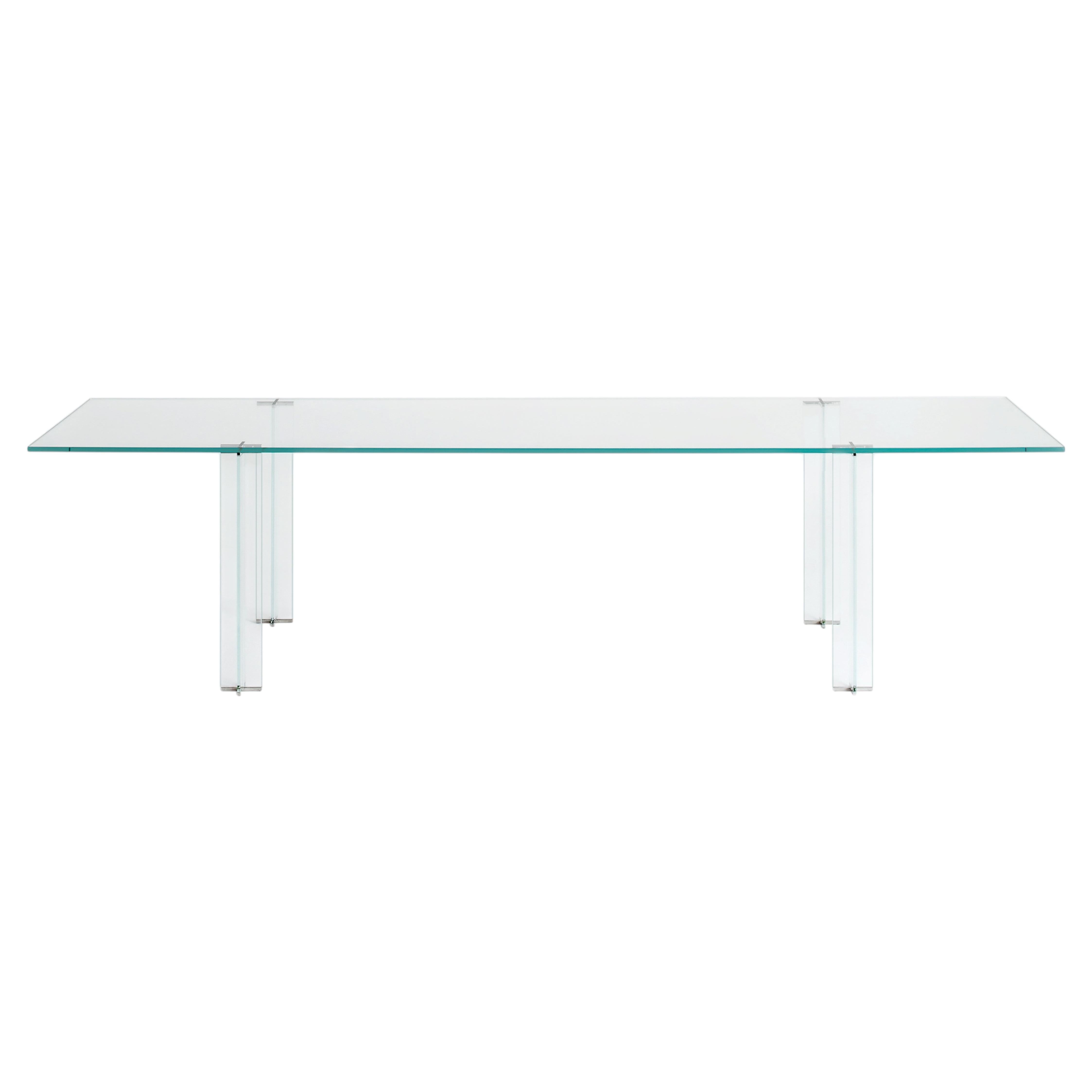 Glas Italia X-T Rectangular Table 200 cm 78.7 in in Glass by Piero Lissoni