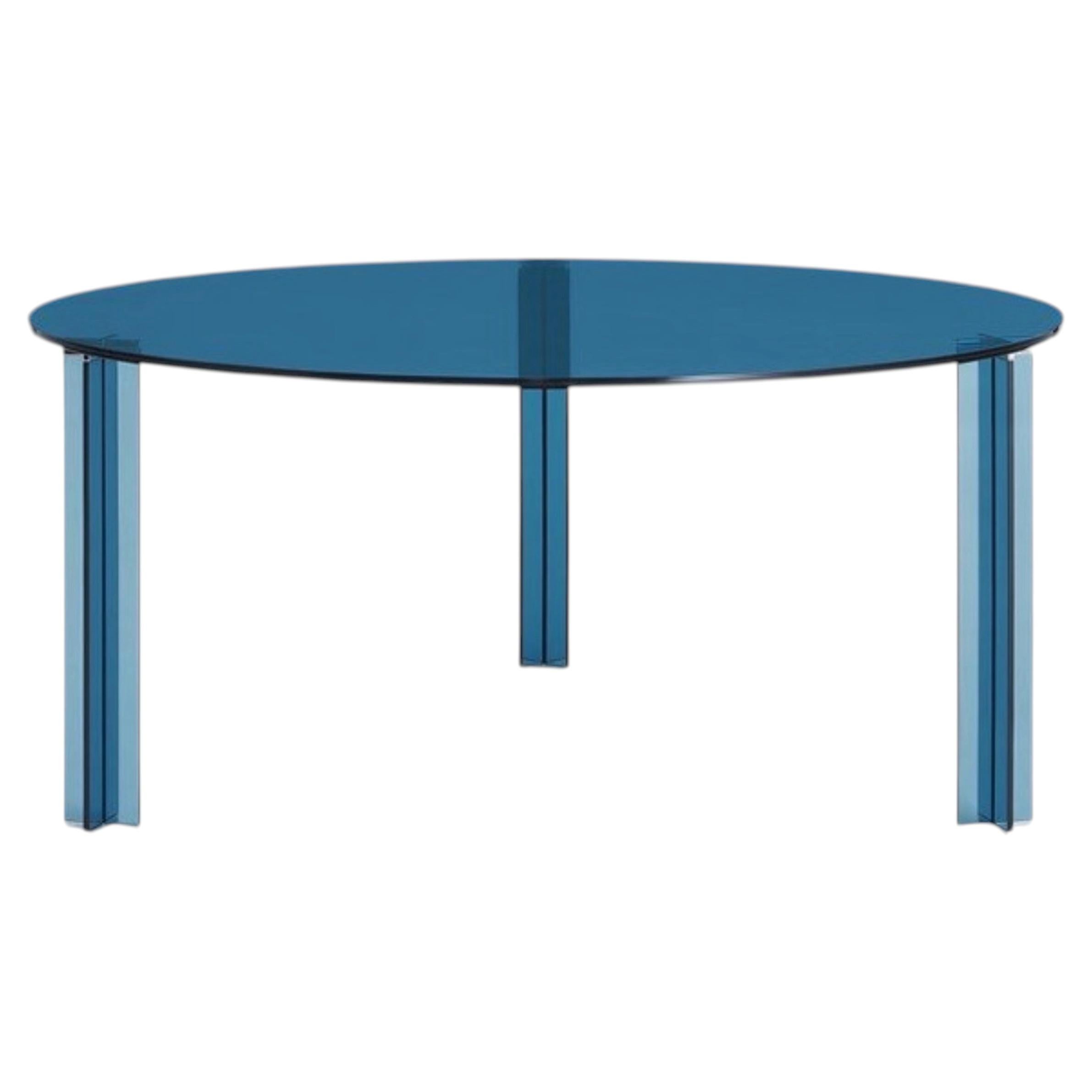 Glas Italia X-T Round Table Ø 160 cm (63 in) in Glass by Piero Lissoni