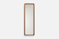 Glas-mäster, miroir mural, teck, Suède, années 1950