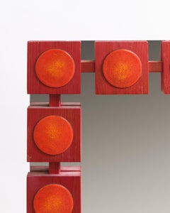 1960s Mid-Century Swedish Modern 'Pop Art' Wall Mirror by Glas & Trä Hovmantorp