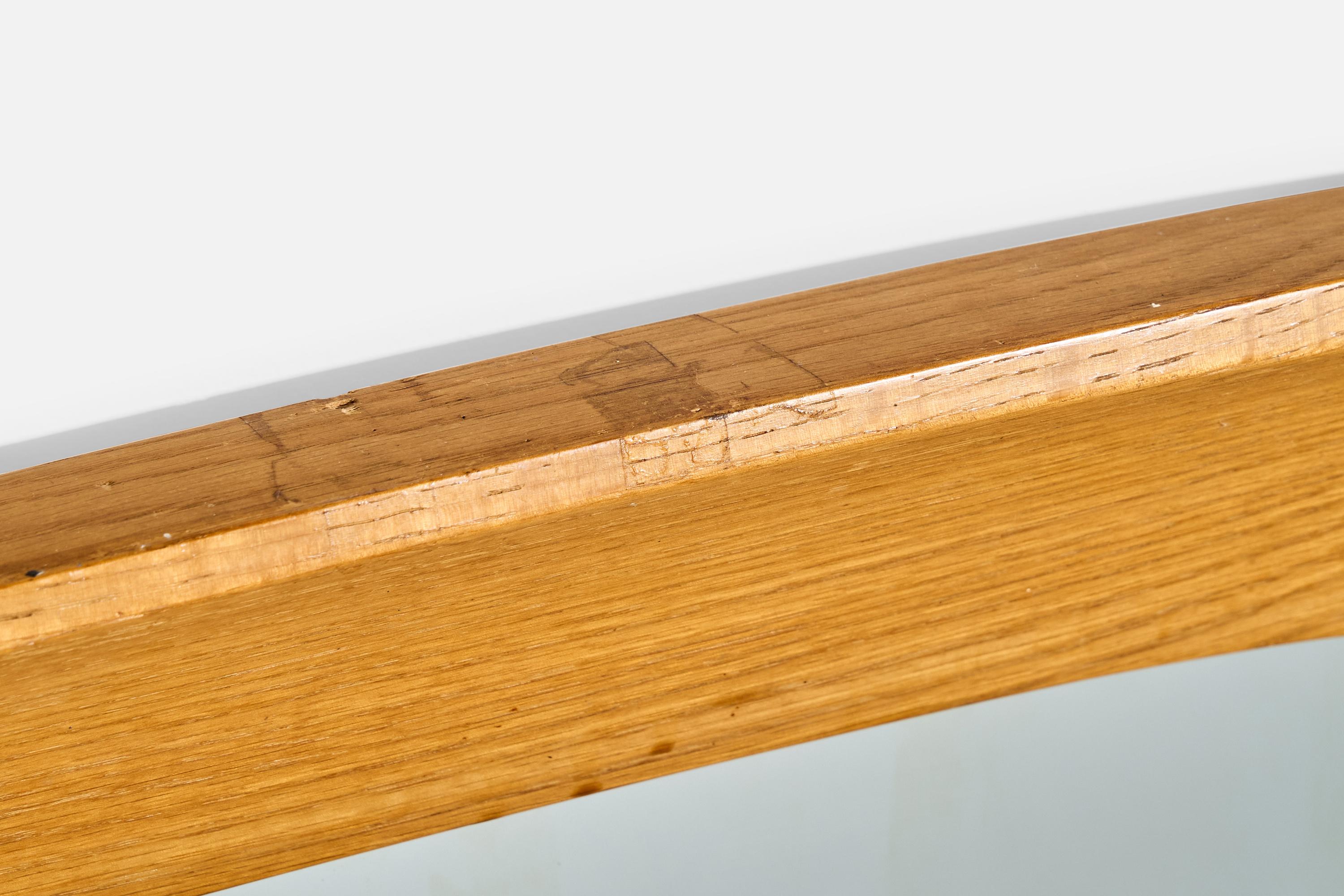Glas & Trä, Wall Mirror, Oak, Sweden, 1960s For Sale 1