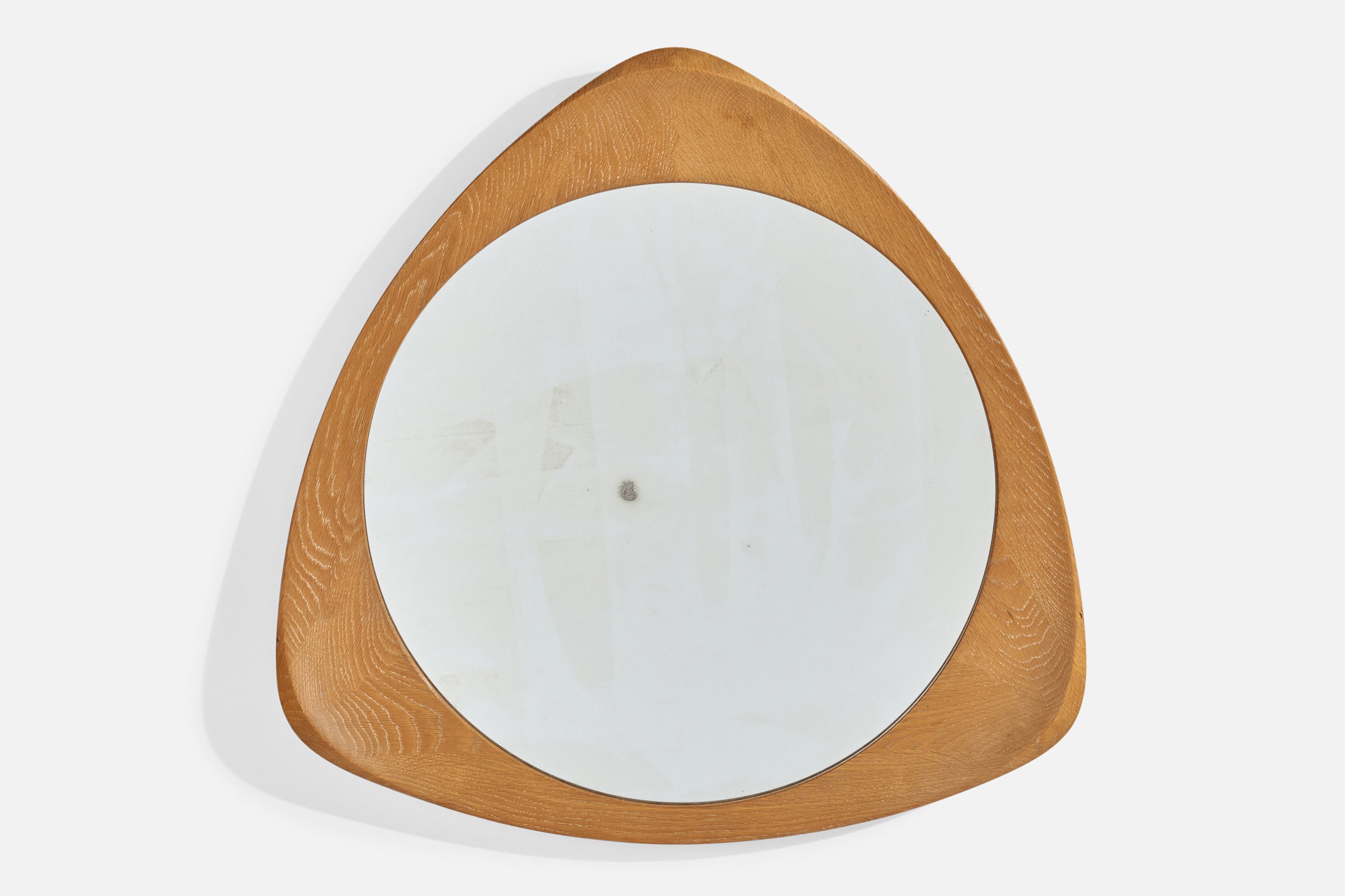 Glas & Trä, Wall Mirror, Oak, Sweden, 1960s