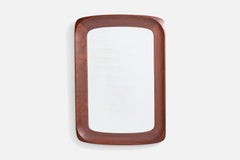 Glas & Trä, Wandspiegel, Eiche gebeizt, Schweden, 1960