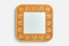 Glas & Trä, Wall Mirror, Wood, Sweden, 1960s