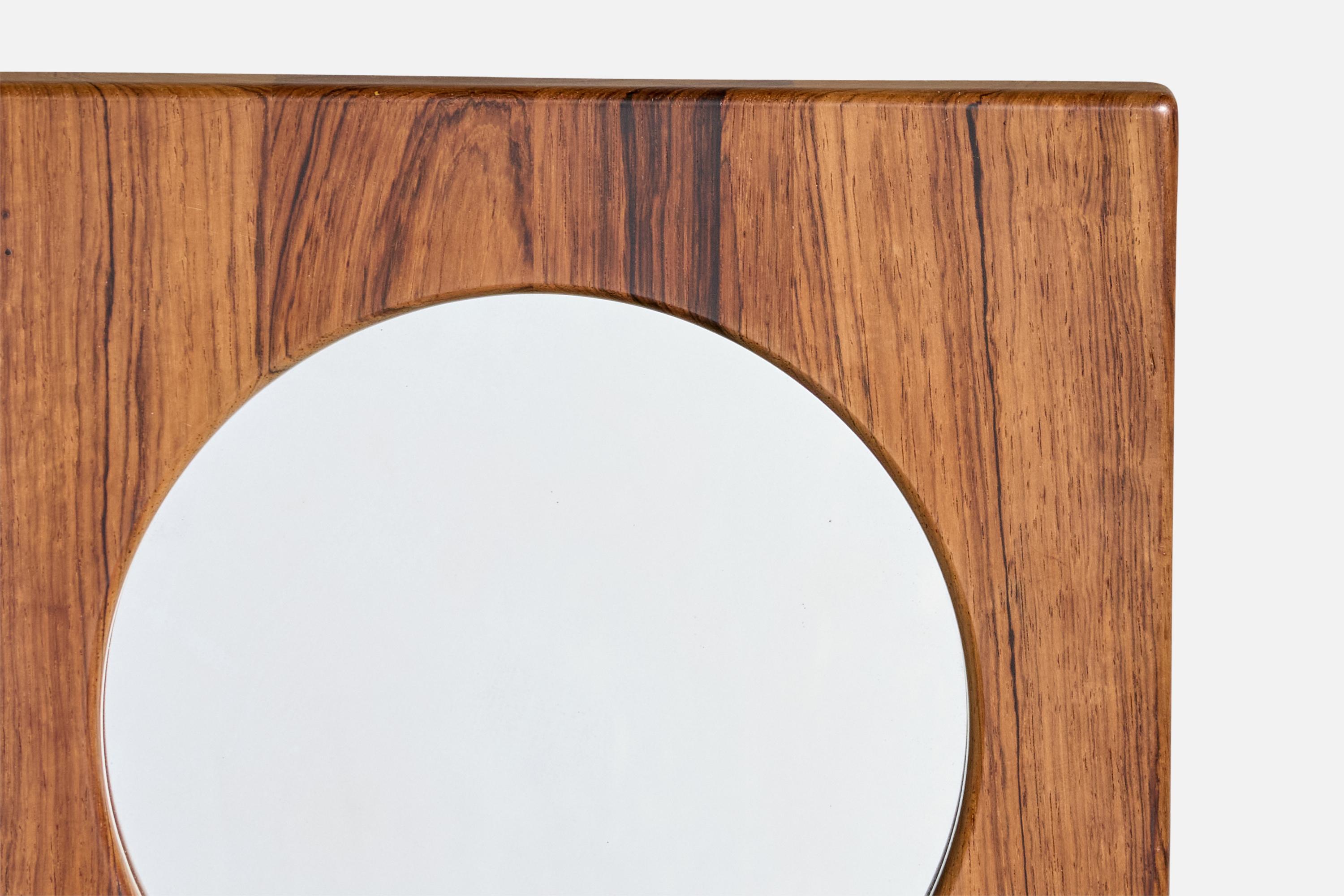 Suédois Glas & Trä, miroir mural, Wood, Suède, années 1960 en vente