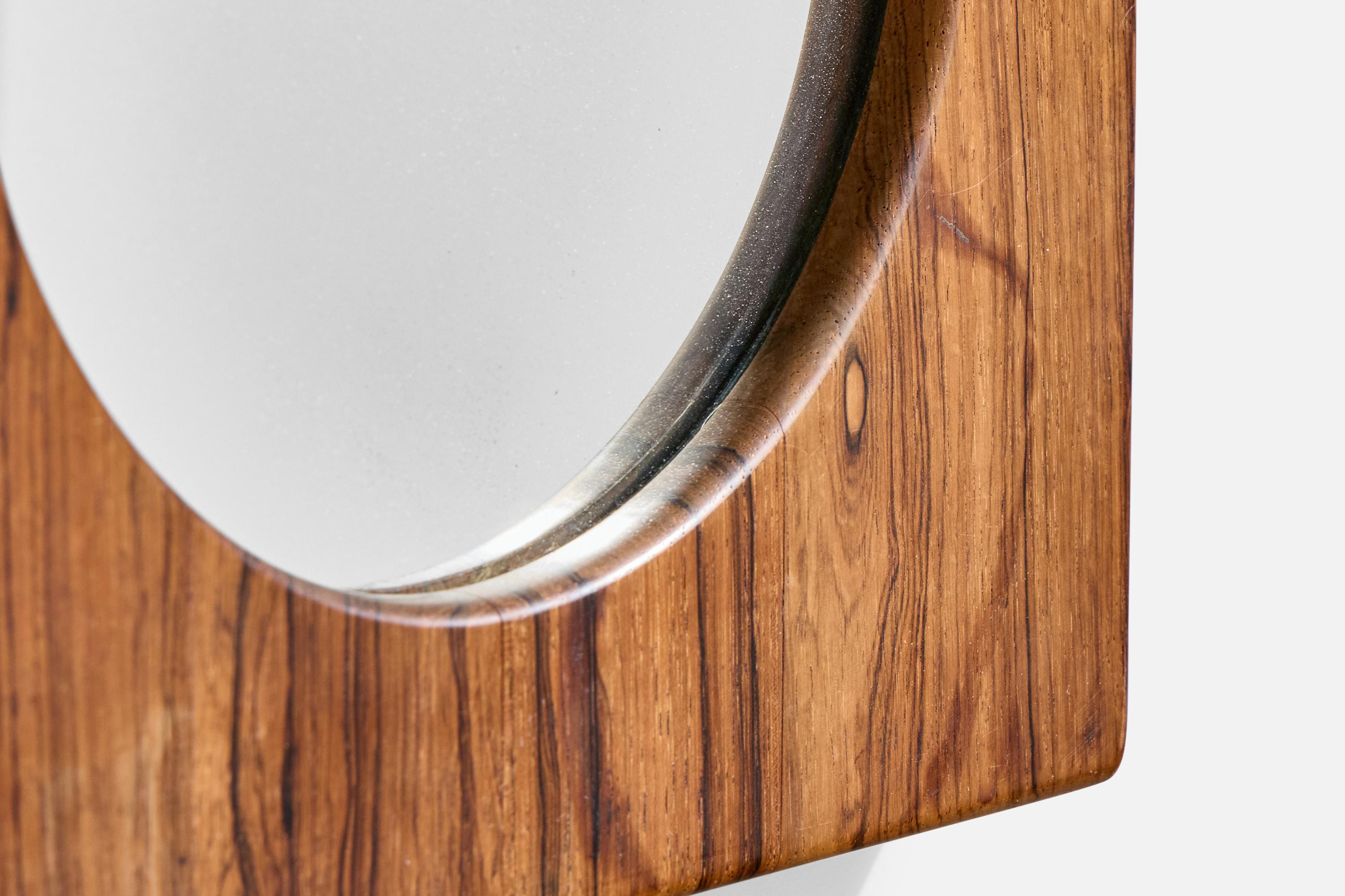 Miroir Glas & Trä, miroir mural, Wood, Suède, années 1960 en vente