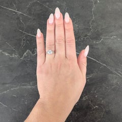 Gebr. Glaser. Art Deco Europäischer Diamant 18K Gold Vintage Verlobungsring mit Blumenmuster, Art déco