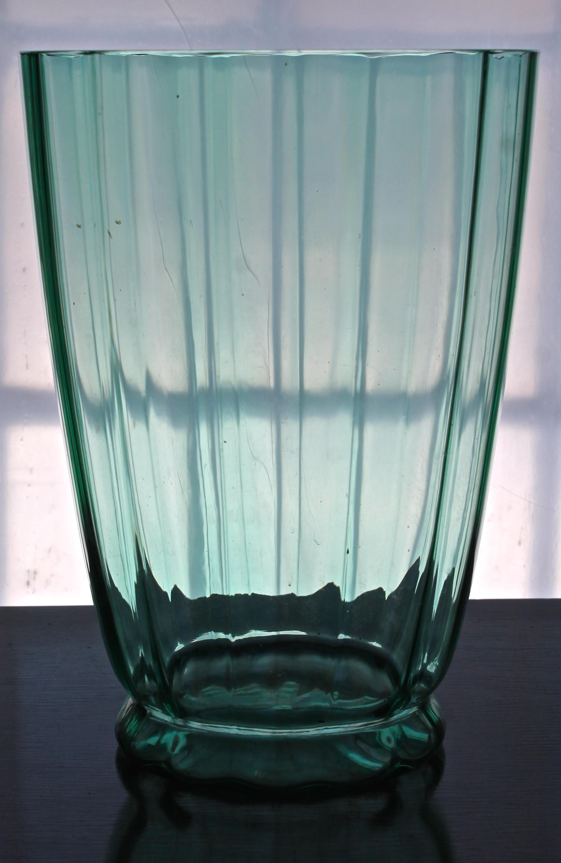 large green glass vases