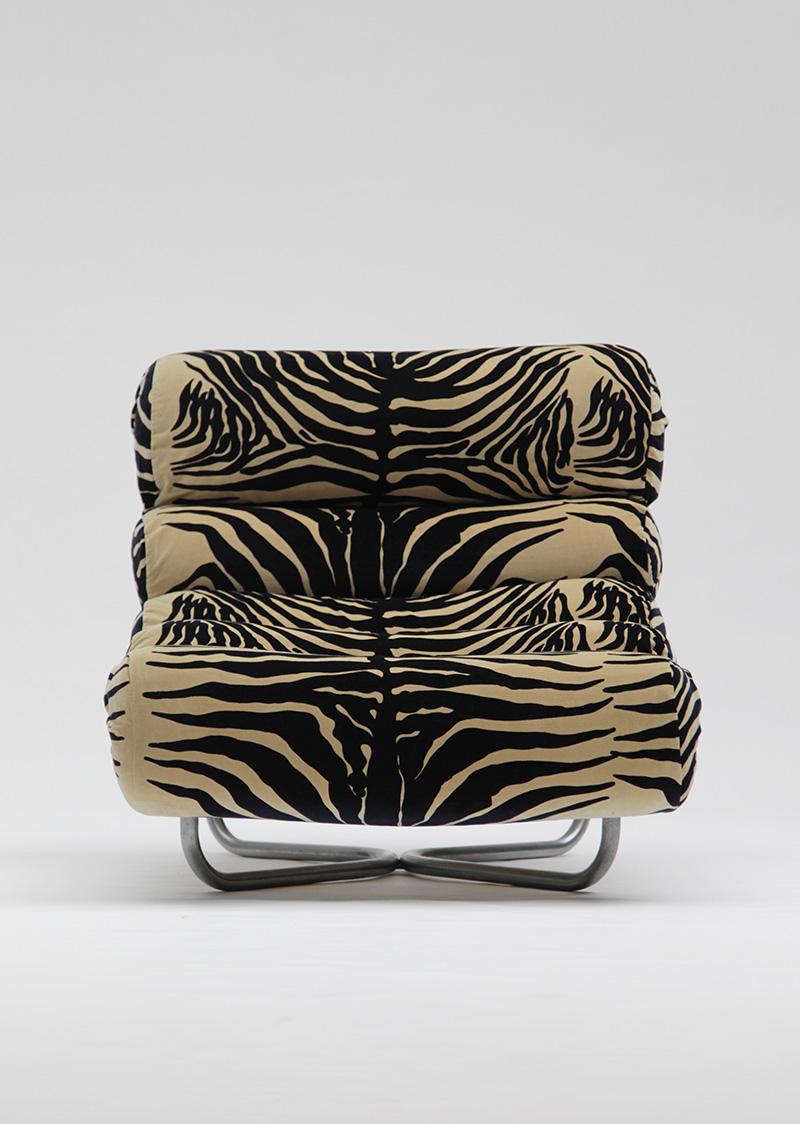 Late 20th Century Glasgow Chair by George Van Rijck in Zebra Pattern
