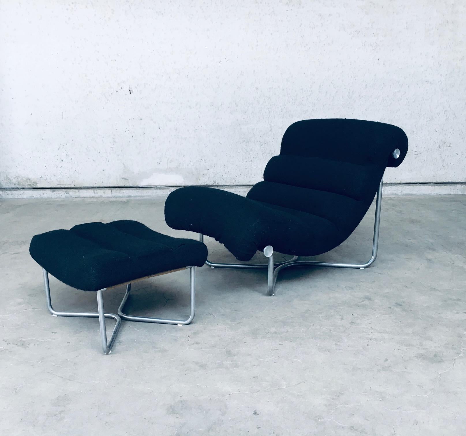 Mid-Century Modern GLASGOW Lounge Chair & Ottoman by Georges Van Rijck for Beaufort, Belgium 1960's