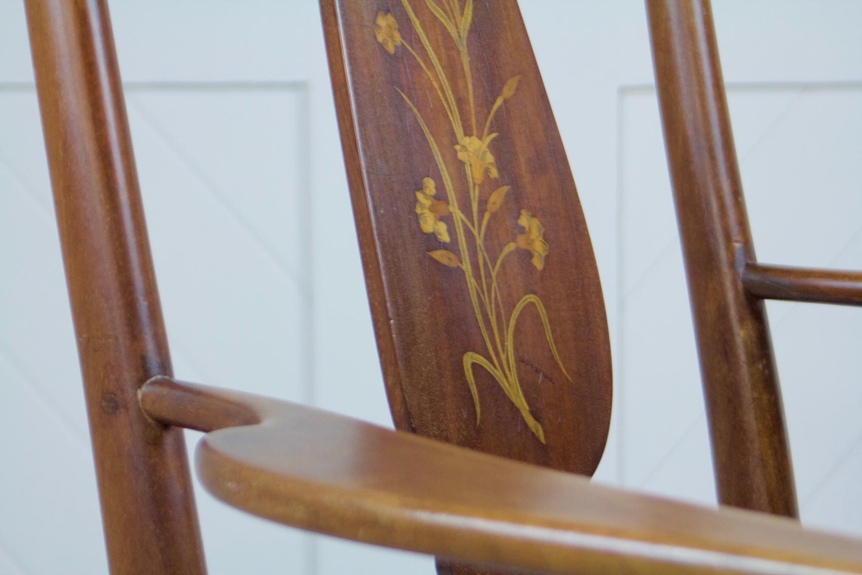 Glasgow School Inlaid Armchair by George Walton In Good Condition For Sale In Petworth, GB