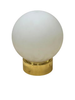 Glashütte Limburg Brass and White Glass Flush Mount Ceiling Lights, Germany