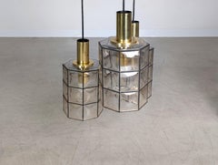 Glashütte Limburg Deckenleuchte Brutalistisch Lampe Glas Strahler