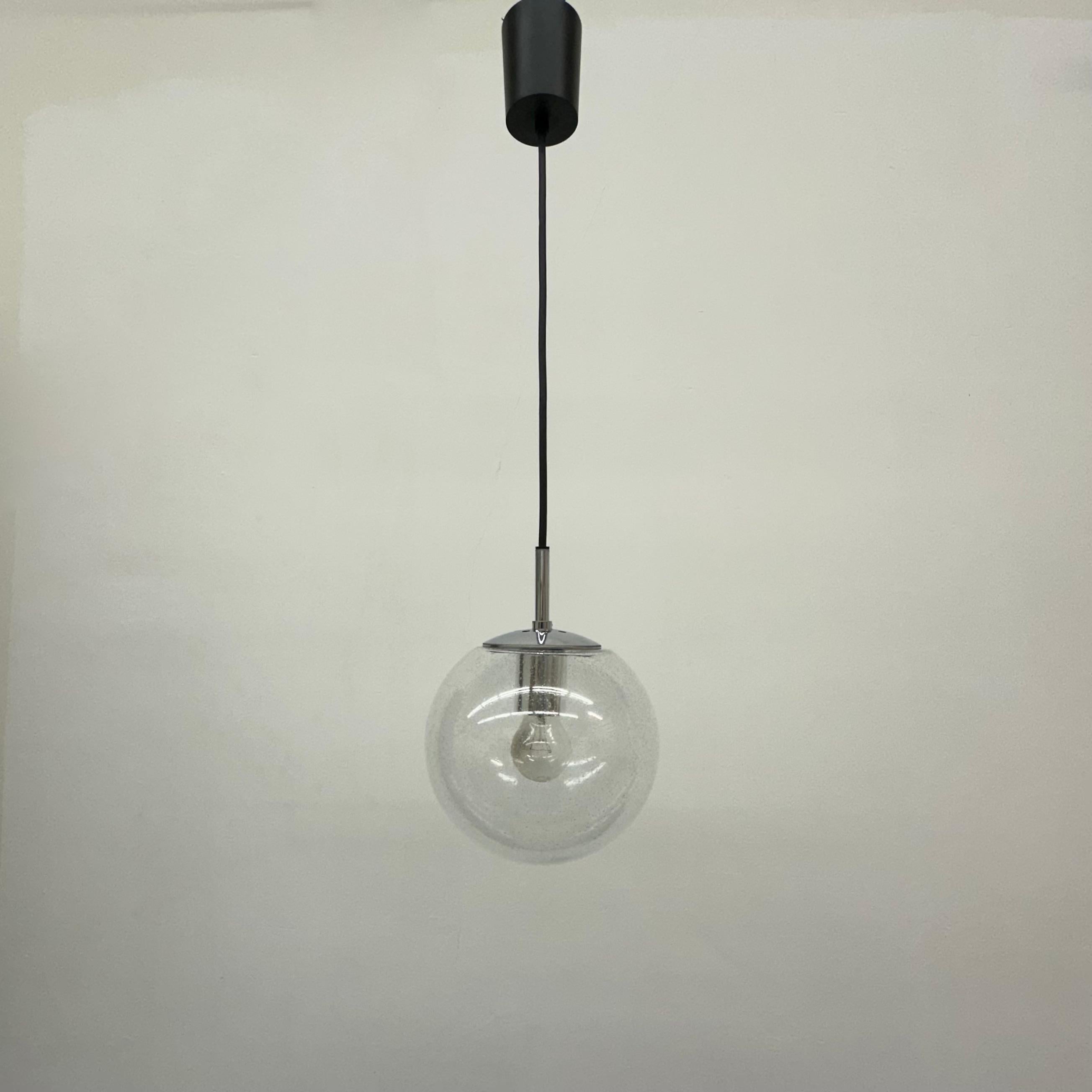 Mid-Century Modern Glashütte Limburg hanging lamp , 1970’s For Sale