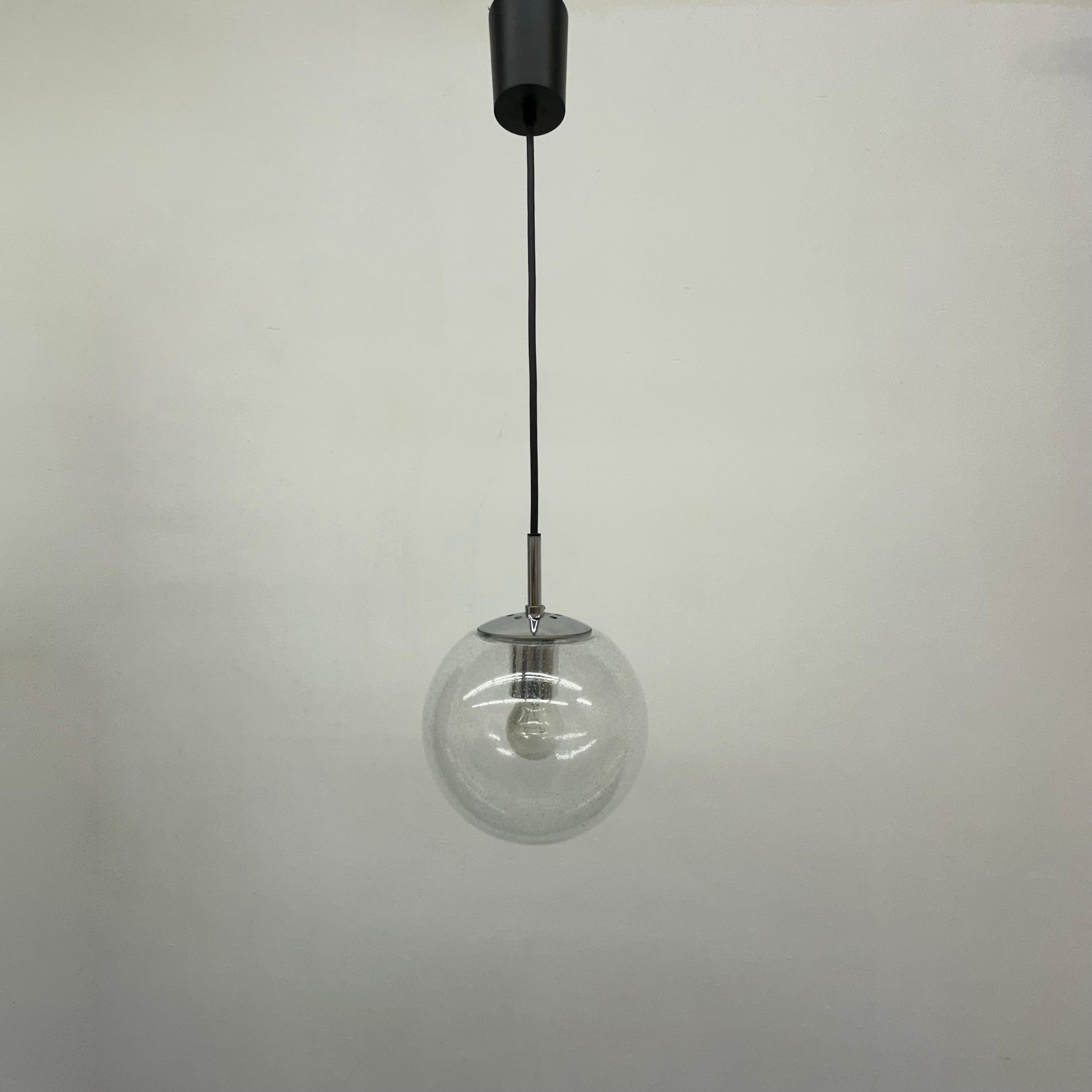 Late 20th Century Glashütte Limburg hanging lamp , 1970’s For Sale