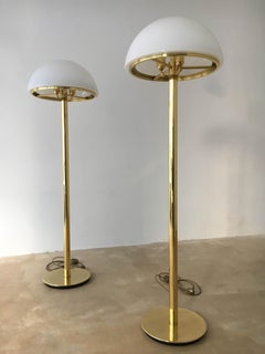 Glashütte Limburg Mushroom Floor Lamps Set of Two, Germany, 1970s