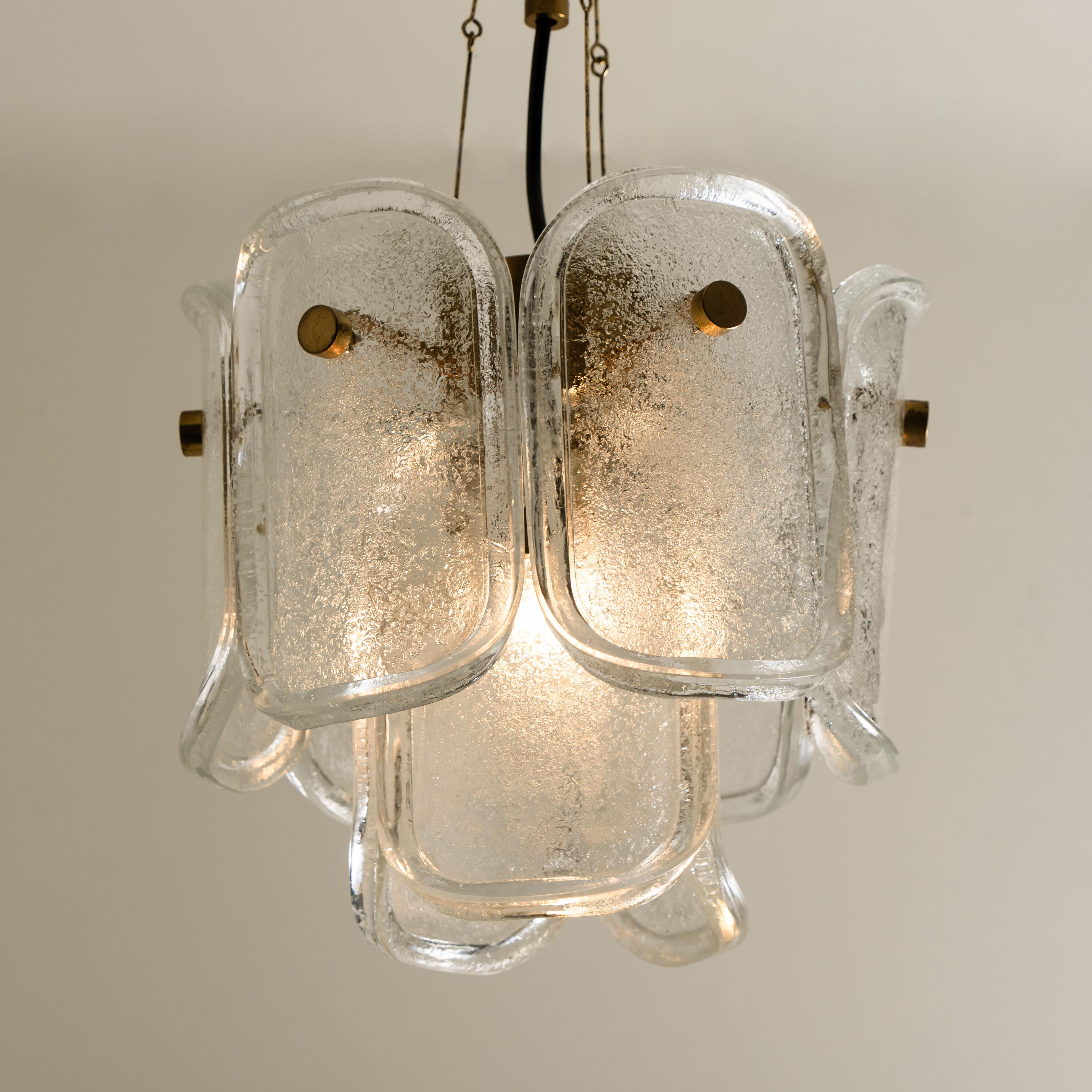 German Glashütte Limburg Pendant Lamp, 1979 For Sale