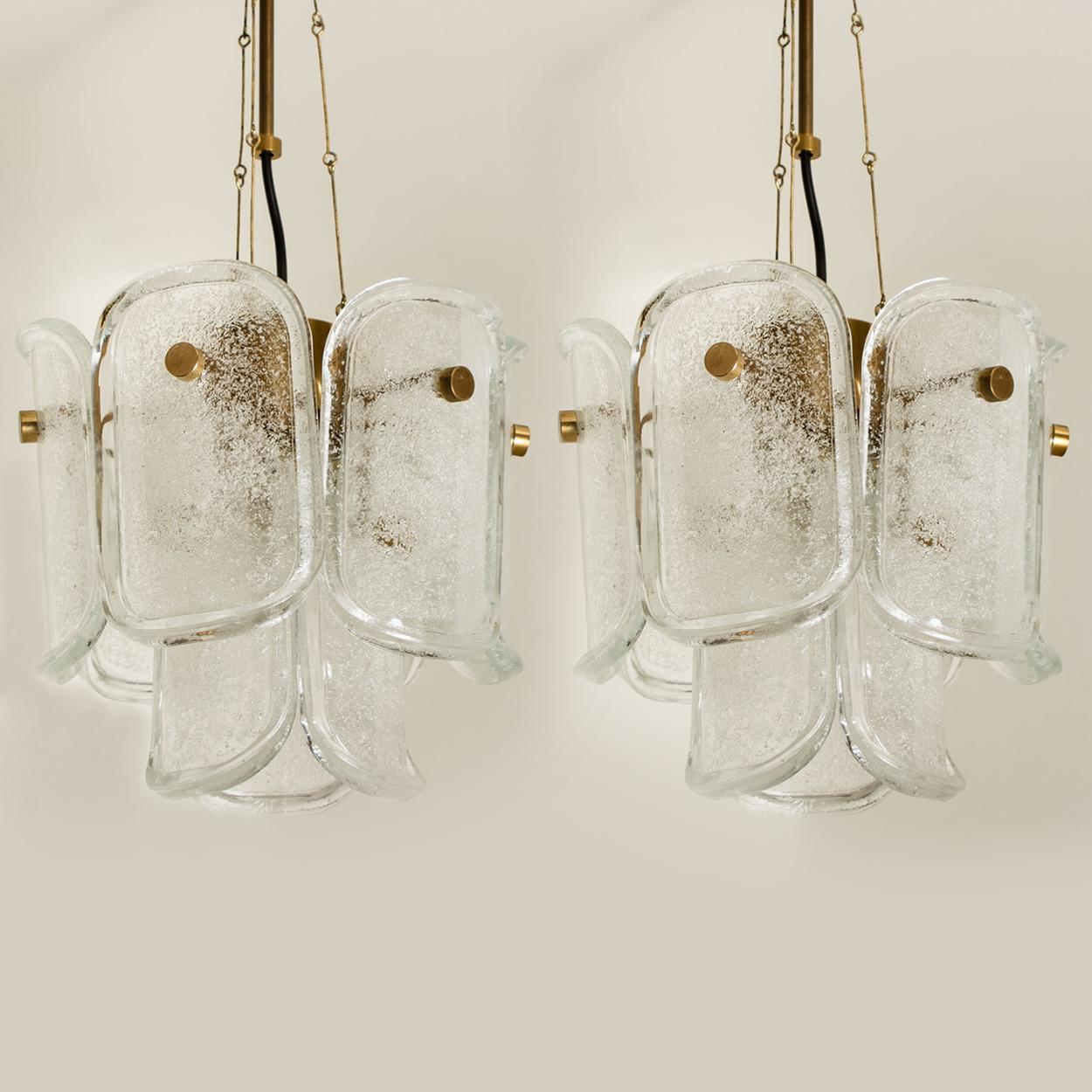 Ottone Lampada a sospensione Glashütte Limburg, 1979 in vendita