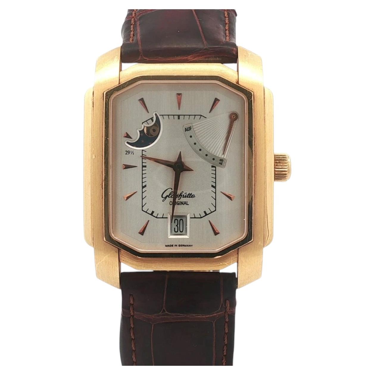 Glashutte Original 18k Gold 34mm Automatic Moonphase Watch Ref. 39-45-07-05-04
