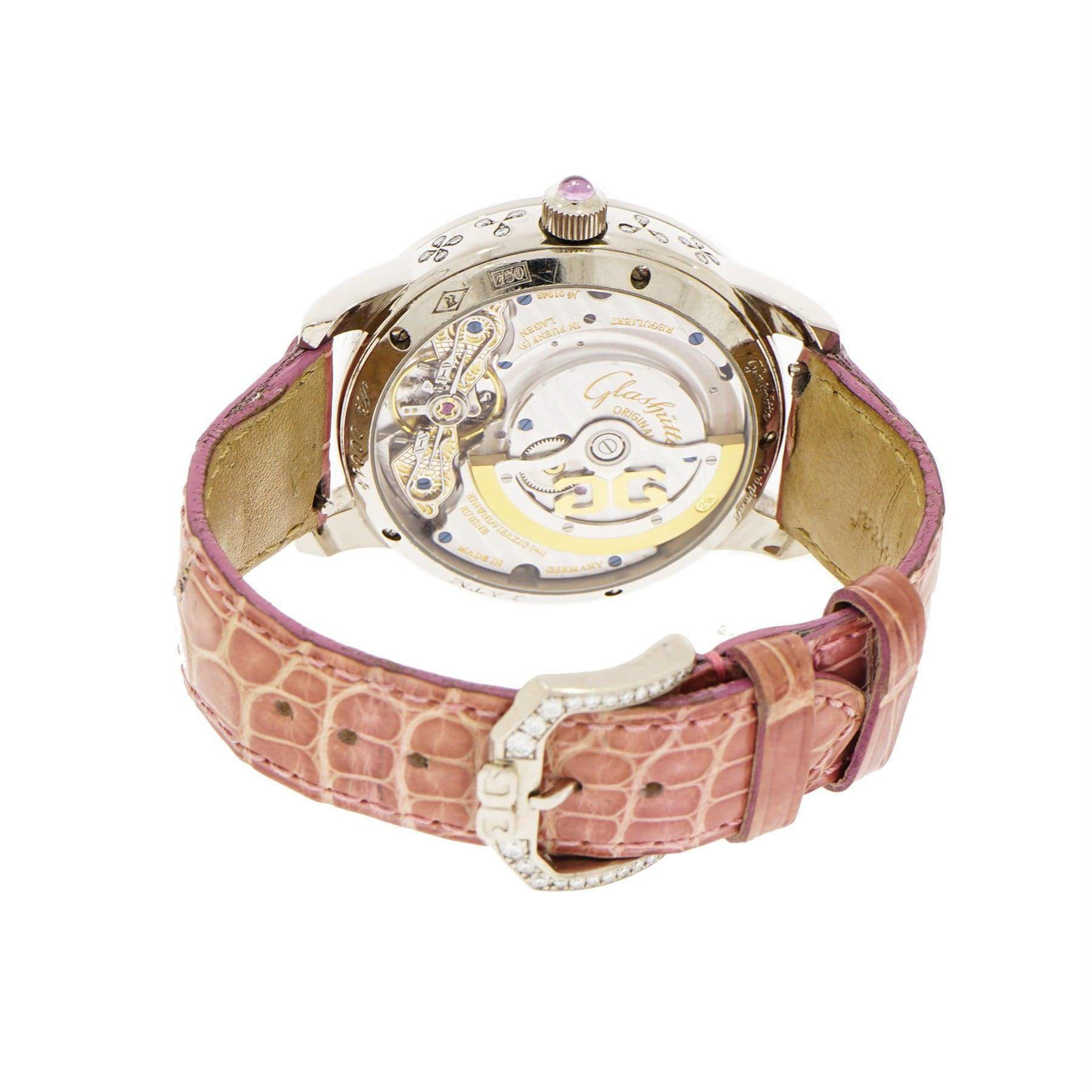 Modern Glashütte Original Panodate White Gold Wristwatch