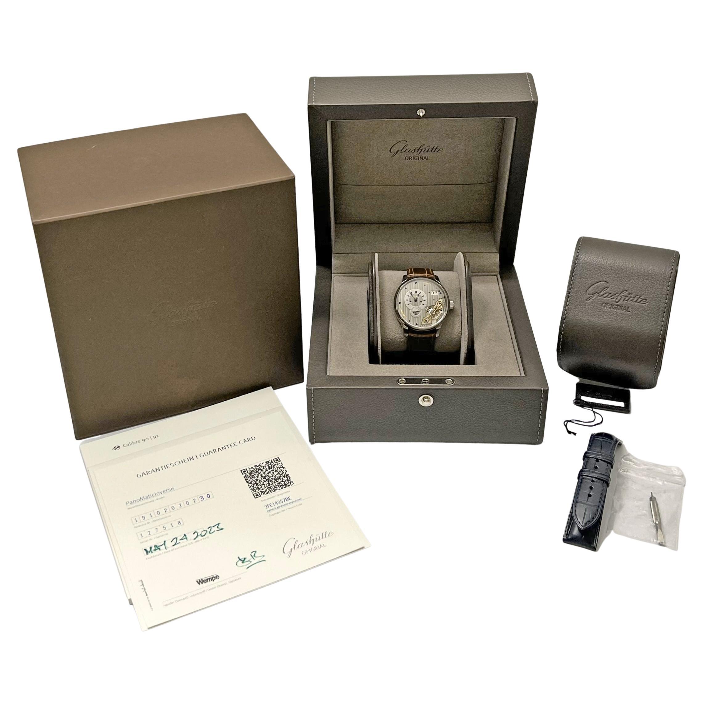 Glashutte Original PanoMatic Inverse, Ref. 1-91-02-02-02-30 In Excellent Condition In Palm Beach, FL