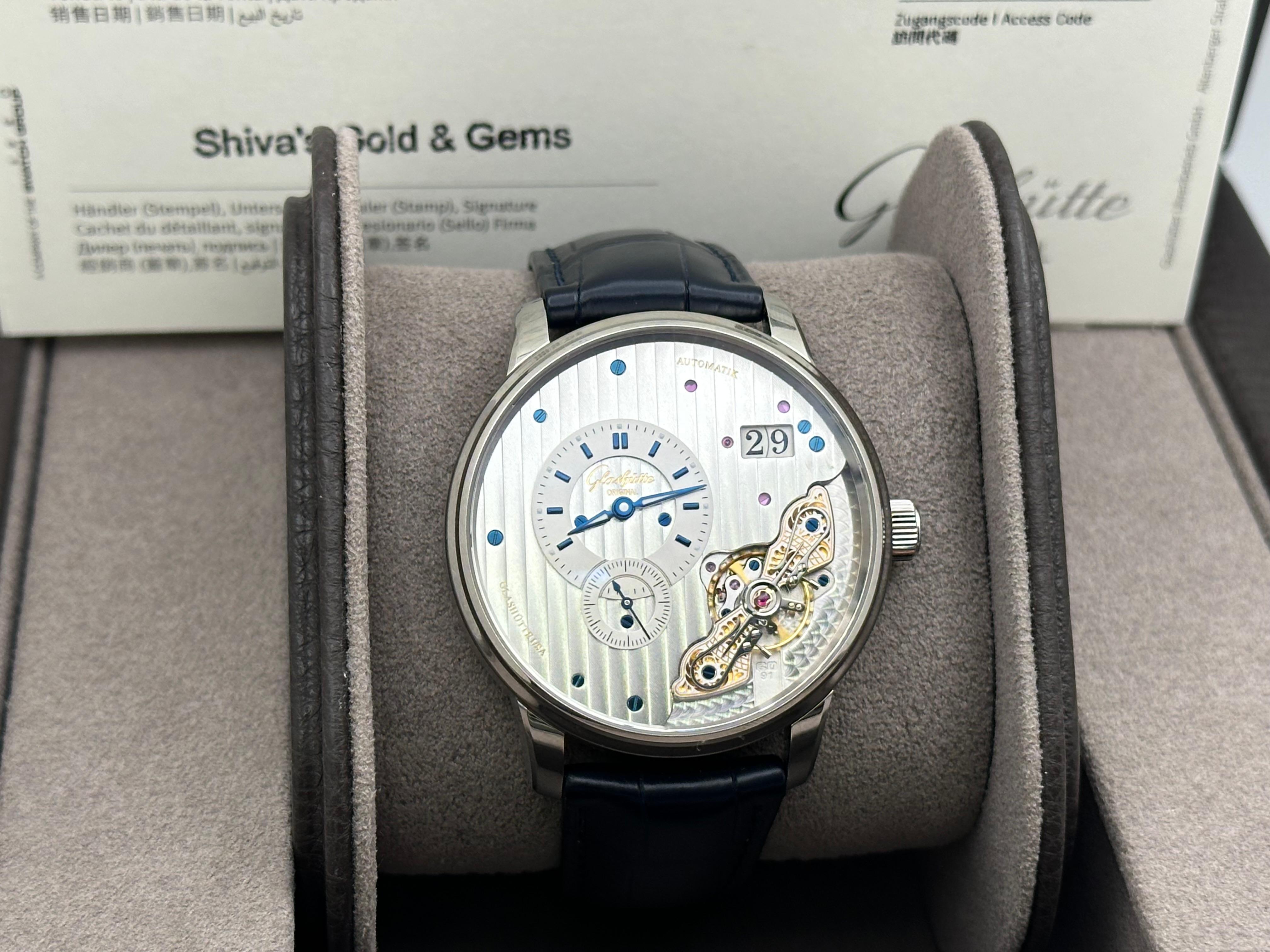 Glashutte Original PanoMaticInverse 1-91-02-02-02-61 42mm Steel Box Paper For Sale 7