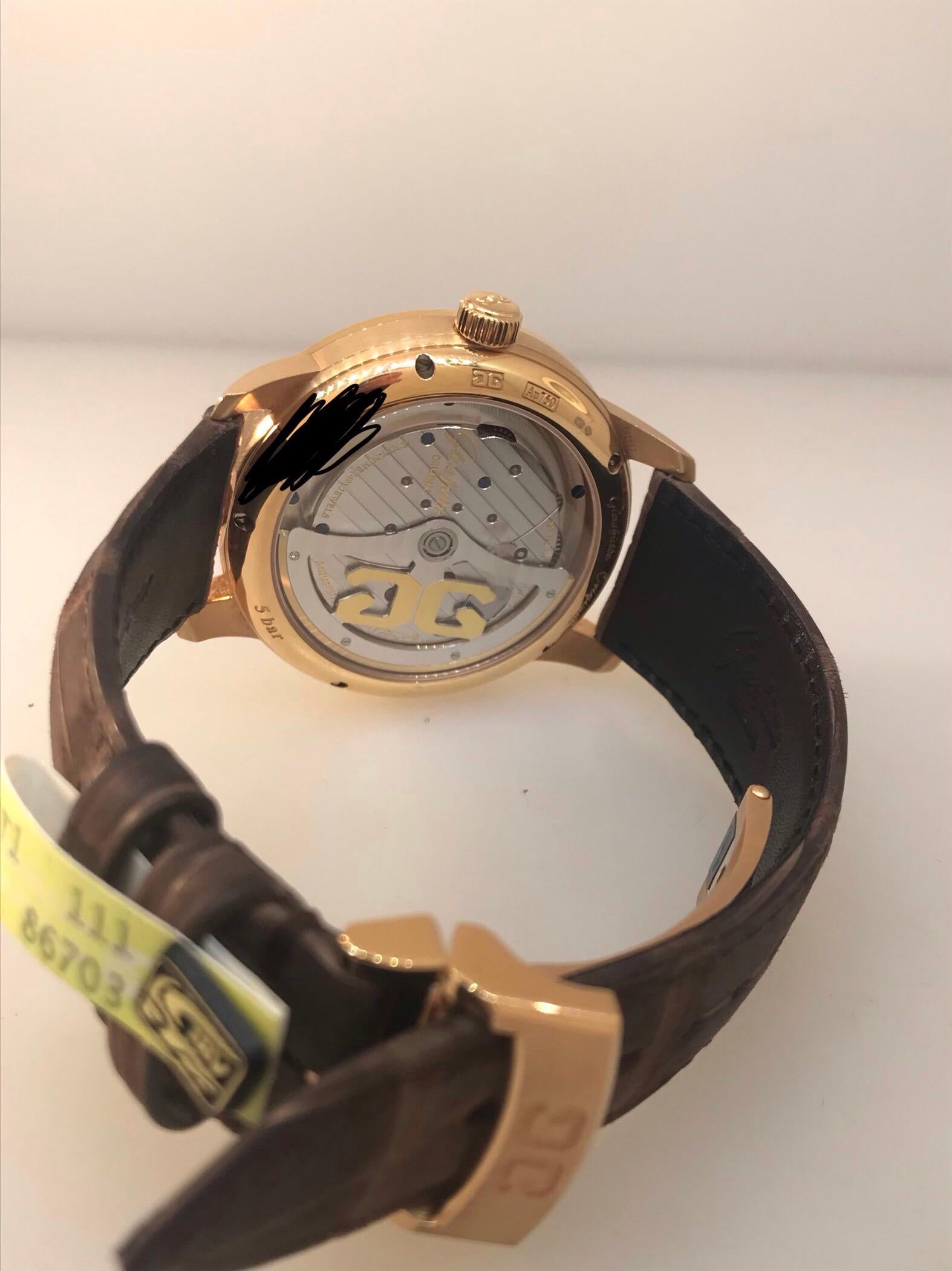 Glashutte Original PanoMaticInverse Rose Gold Automatic Watch 19102010530 For Sale 6
