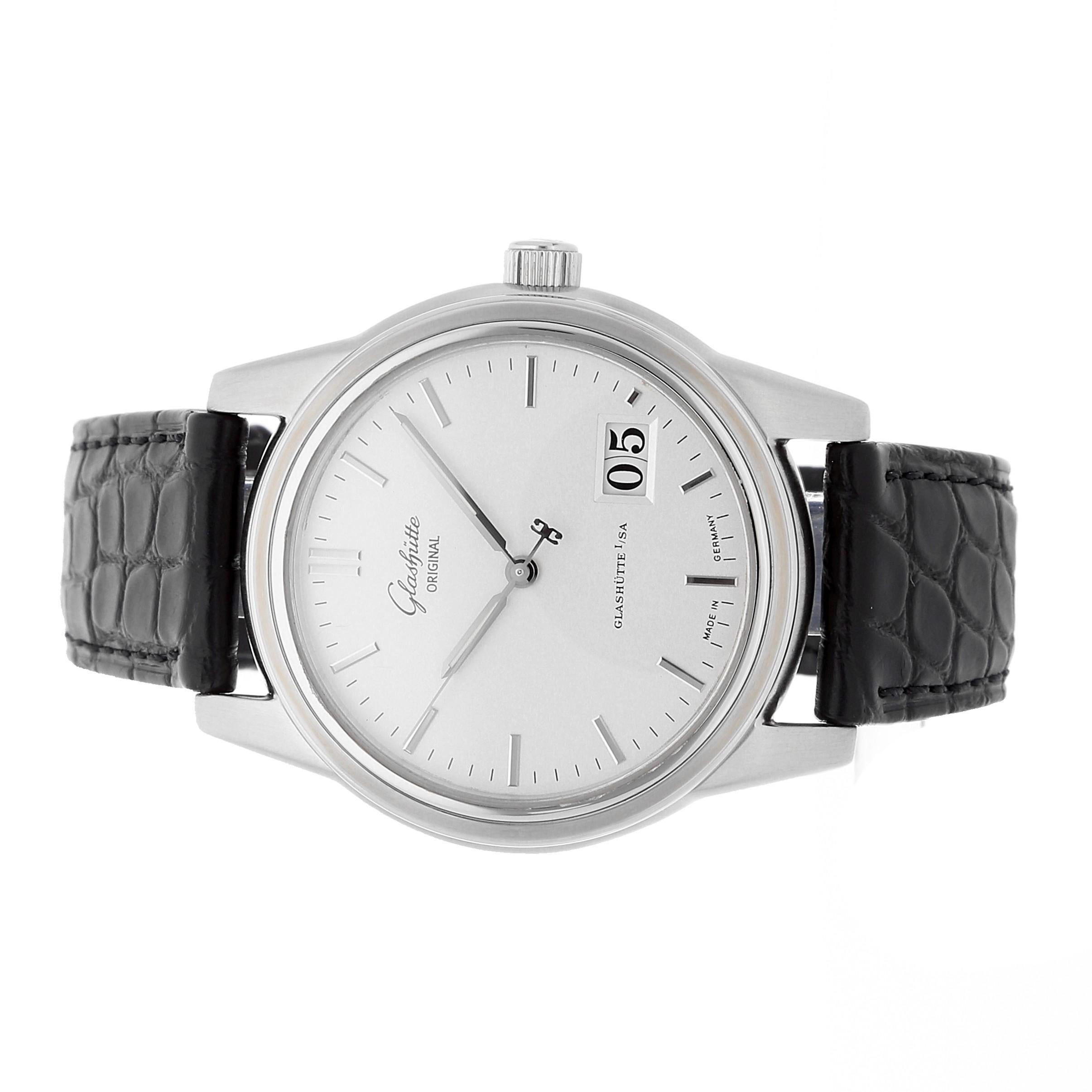 Glashutte Original Senator 38-42-04-22-04 Men's Automatic Watch SS In Excellent Condition For Sale In Miami, FL