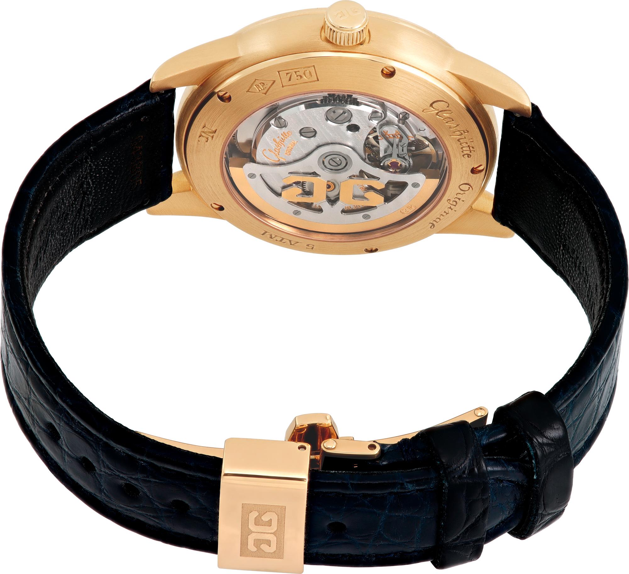 Glashutte Original Senator Moon Phase Automatik-Armbanduhr Ref 39-44-03-11-04 Herren im Angebot