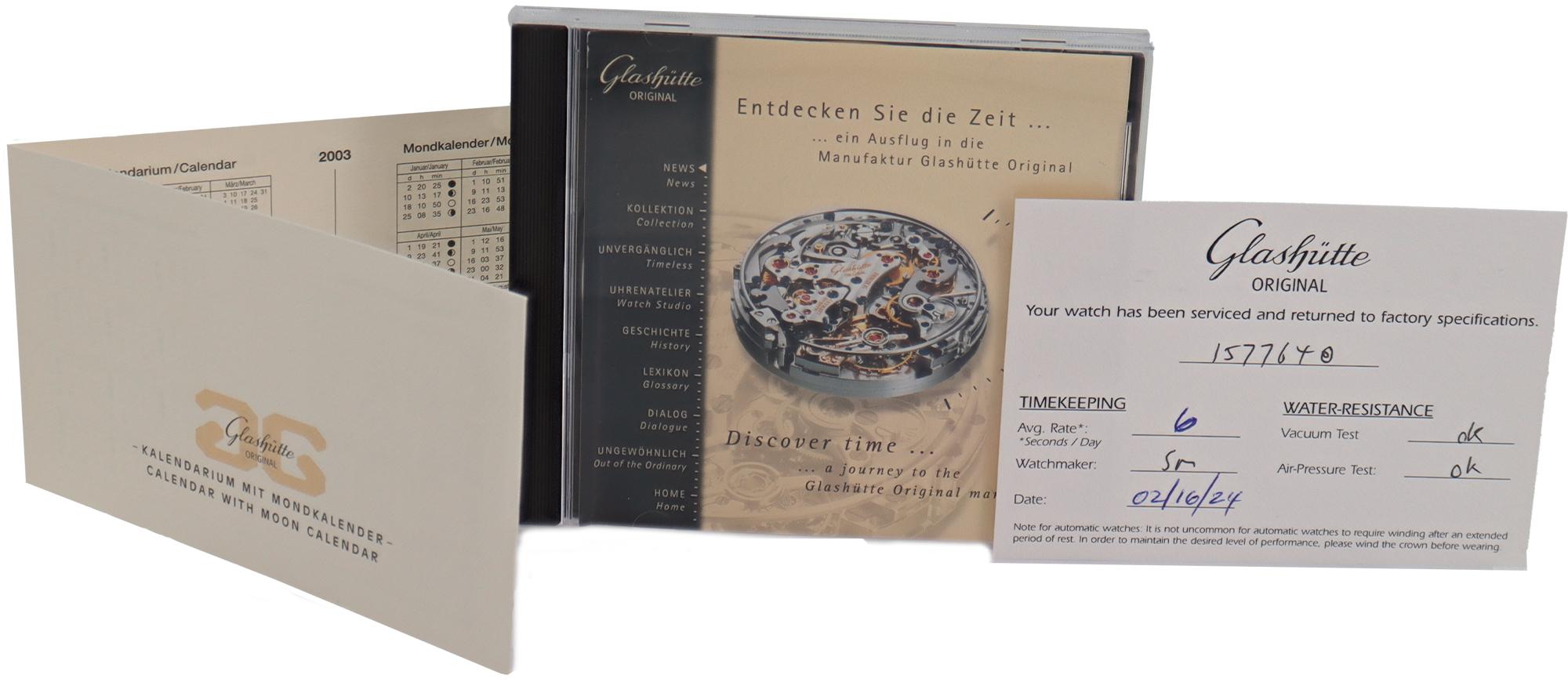 Glashutte Original Senator Moon Phase Automatik-Armbanduhr Ref 39-44-03-11-04 im Angebot 1